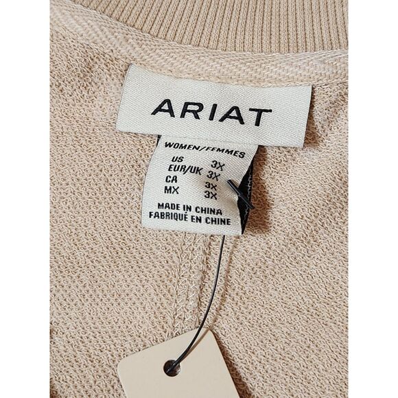 Ariat Unwind Sweatshirt French Terry Tannin Women's size 3X - Picture 7 of 8